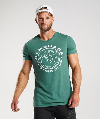 T Shirts Gymshark Legacy Hombre Verde | CO 3324EBC